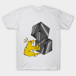 Funny frog is playing with cubes T-Shirt